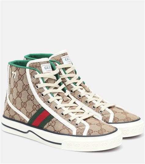 baskets gucci pour femme|gucci high top sneakers beige.